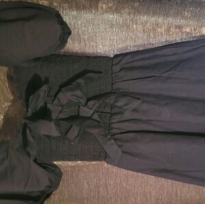 XS H&M BOW DETAIL PUFF SLEEVE DRESSE